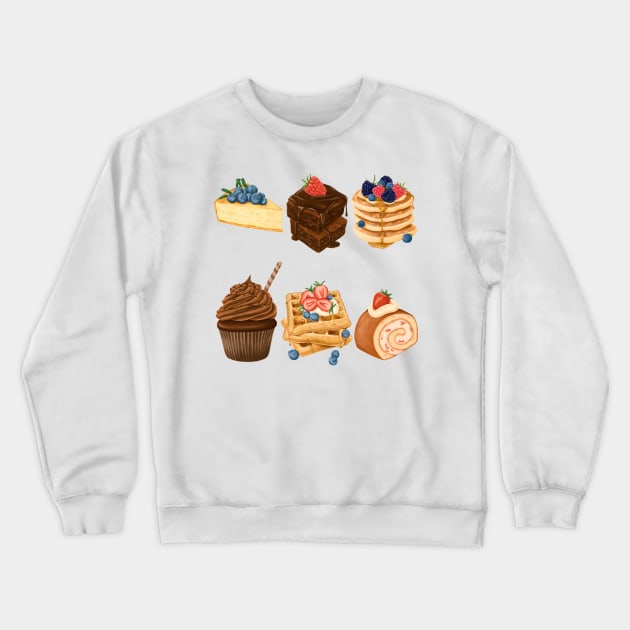 Dessert Collection Crewneck Sweatshirt by Mako Design 